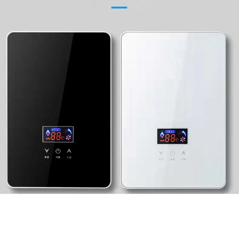 

Storage-Free Water Heater Tankless Instant Boiler Bathroom Tankless Shower Set Intelligent Automatica 110V US Plug Black