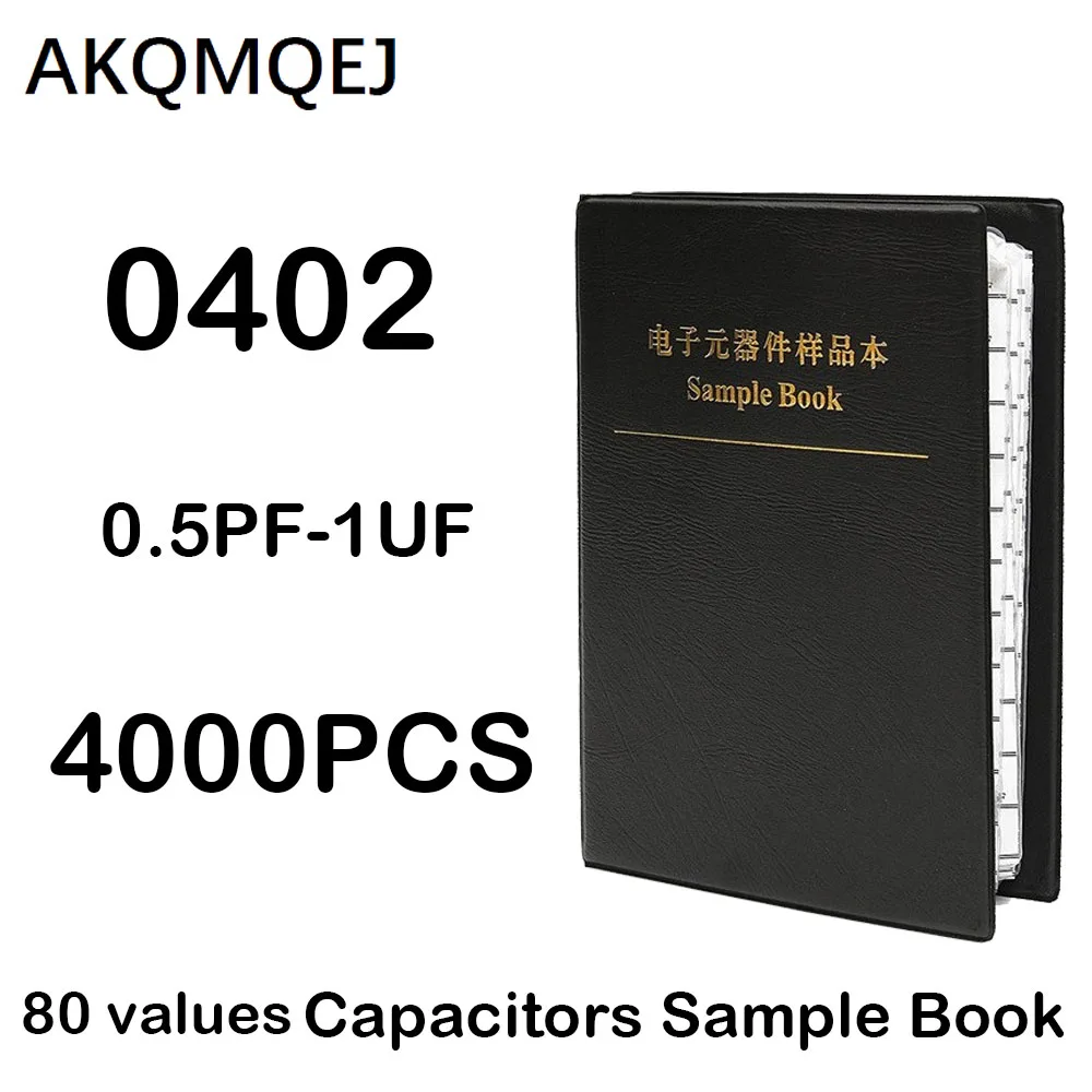 4000PCS capacitor sample book capacitor bank 0402 classification package 80 values 50