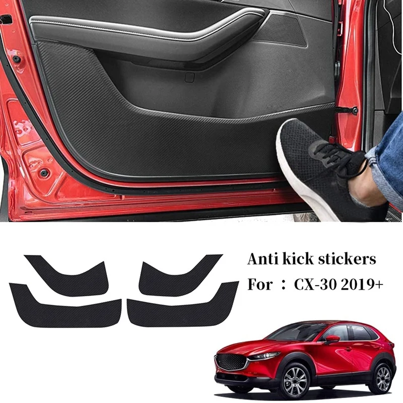 

Защитный коврик для двери из углеродного волокна с боковыми краями для Mazda CX-30 2019 2020
