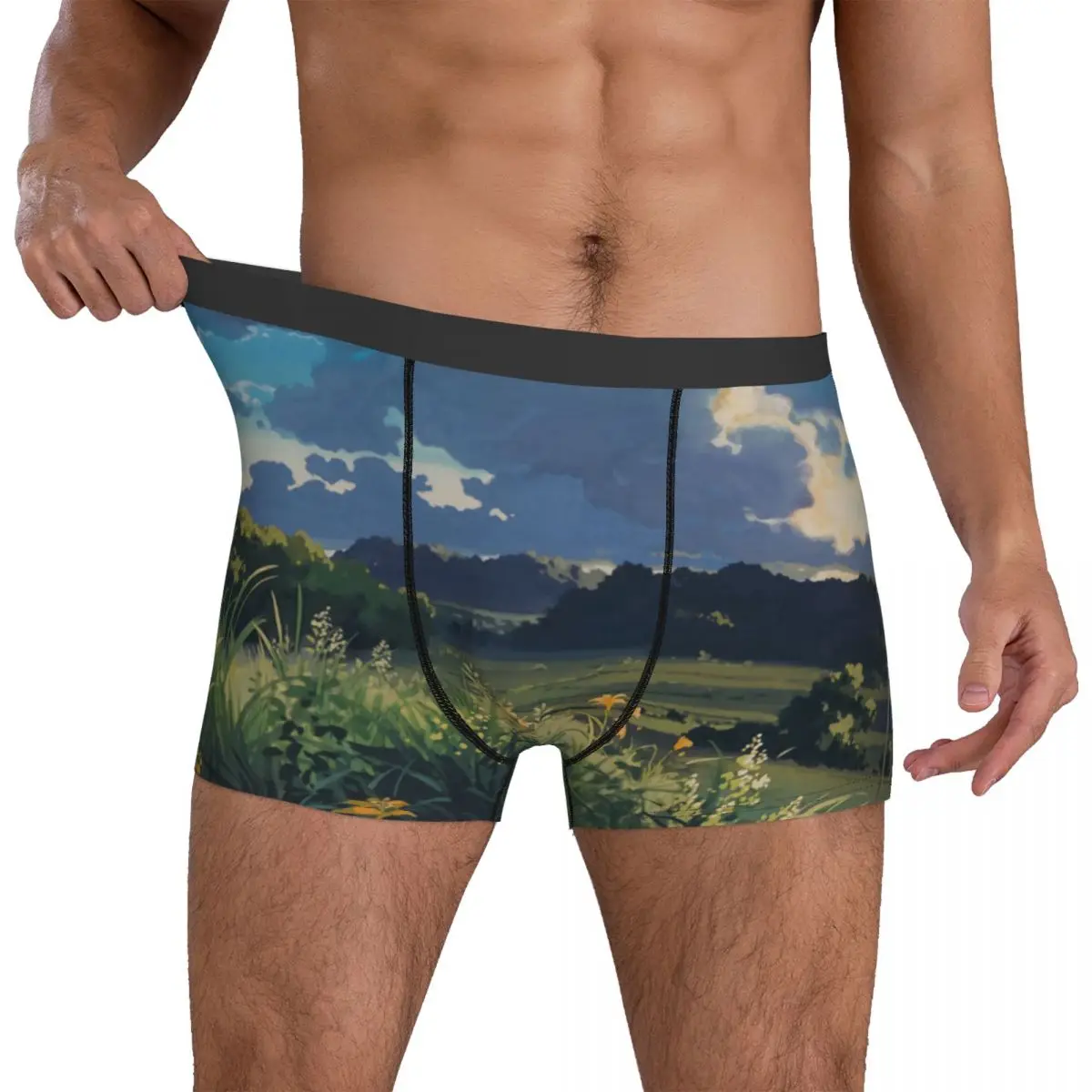 

Satsuki In The Field Underwear My Neighbor Totoro Print Boxer Shorts Hot Men Panties Breathable Shorts Briefs Birthday Present