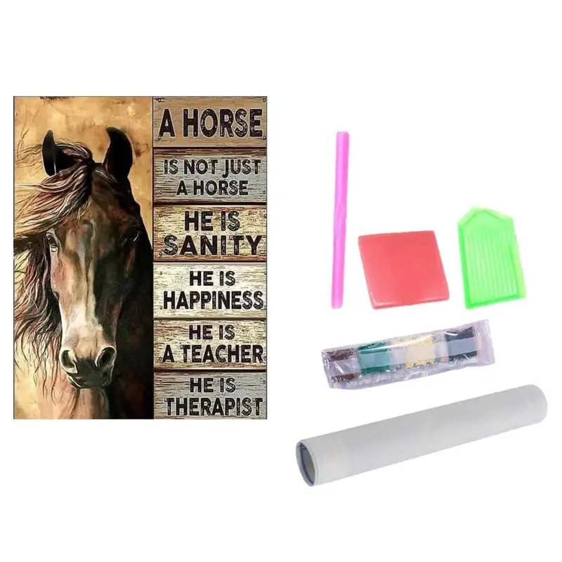 

Набор для алмазной живописи 5D с цветами, набор для рисования с изображением лошади, пейзаж, крест, алмазная вышивка, полное круглое украшение