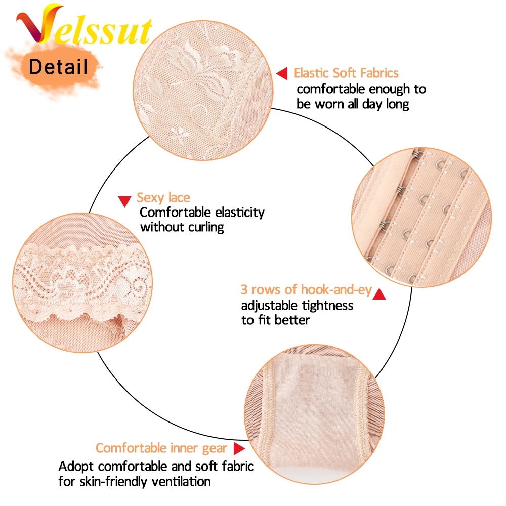 Velssut High Waist Tummy Control Panty Women Shapewear Elastic Slim Body Shaper Butt Lifter Waist Trainer Cincher Pantie Shapers