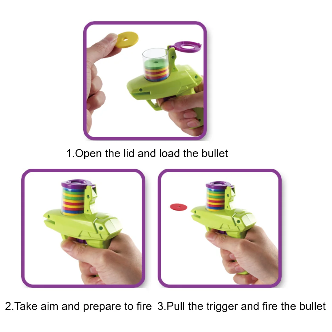 Flying saucer gun safe soft dart air pressure toy parent-child battle outdoor
