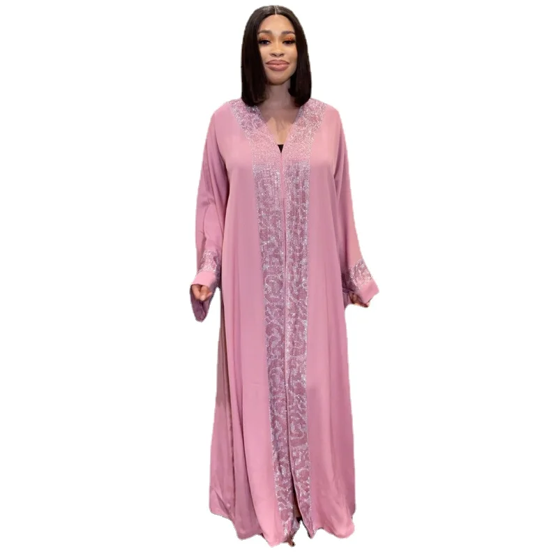 

Женское платье-макси Kaftan Dubai Abaya, элегантное мусульманское платье для женщин, Boubou наряды с халатом Djellaba