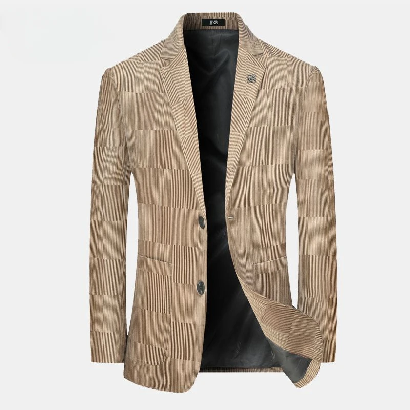 

Новинка 2023, весеннее платье, костюмы, блейзеры, модная новинка для мужчин, Высококачественная Женская деловая однотонная куртка для свадебного жениха D104