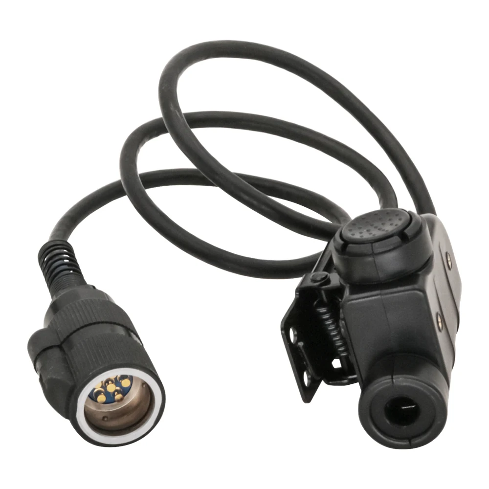 TS TAC-SKY 6 Pin Black Header SILYNX PTT Adapter Compatible with AN/PRC 148 152 Walkie Talkie for COMTAC SORDIN Headphones