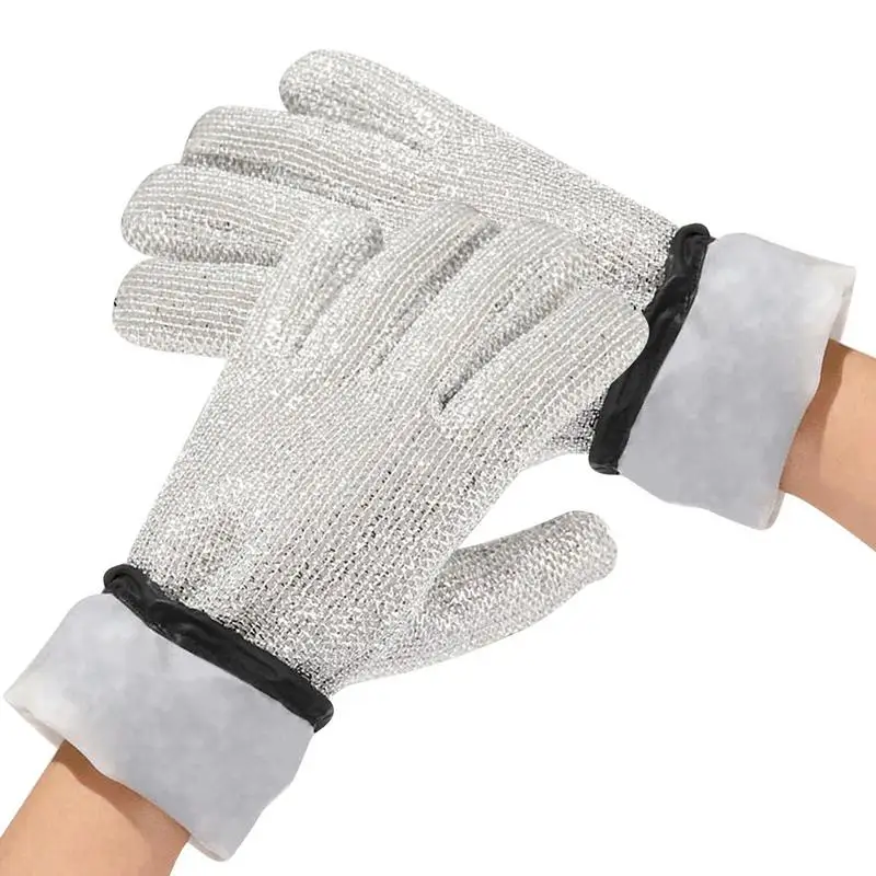 

Cleaning Gloves Dishwash Glove Wire Dishwashing Cleaning Gloves Skin-Friendly Reusable Kitchen Gloves For Washing Dishes Pots