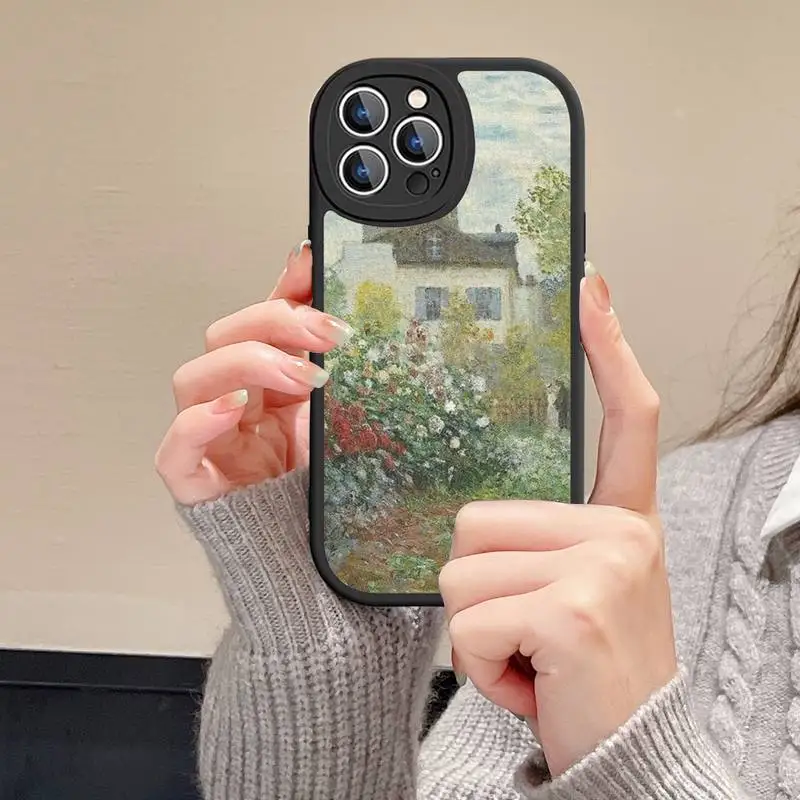 Claude Monet Print Phone Case Hard Leather For iPhone 14 13 12 Mini 11 14 Pro Max Xs X Xr 7 8 Plus