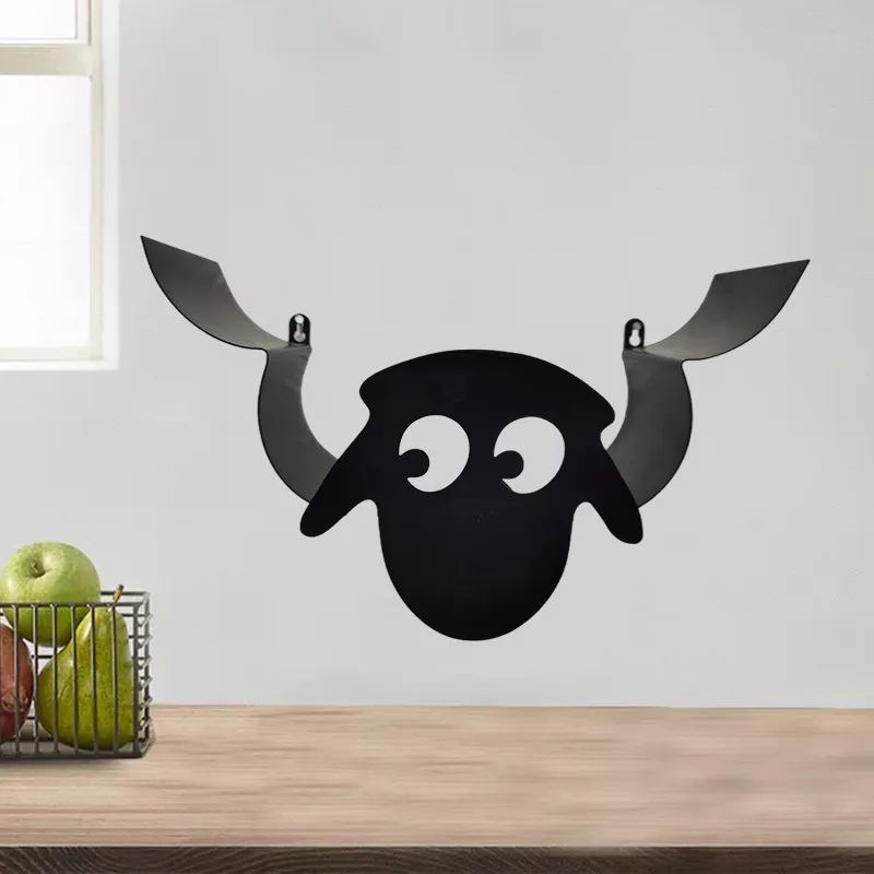 

Light Luxury Craft Animal Tissue Holder, Metal Wall Hanging Sheep Crafts, Caterpillar Handmade Napkin Holder