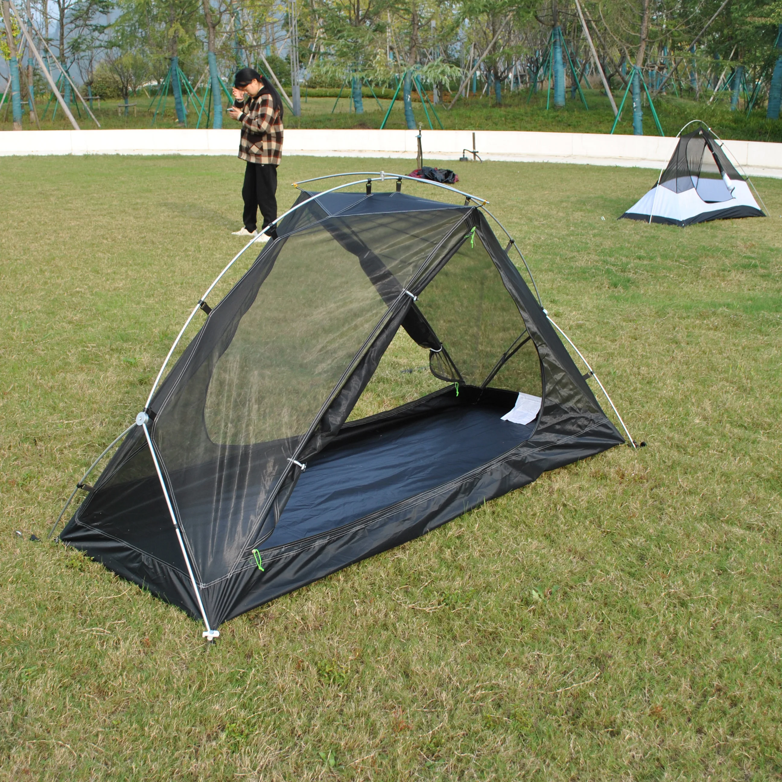 1-местная палатка для кемпинга пешего туризма горного охоты рюкзака 4-сезонная