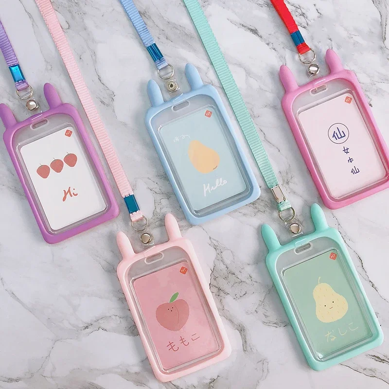 Чехол ярких цветов для удостоверения личности студента автобуса с ремешком