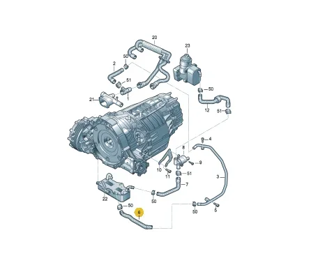 Фото Шланг охлаждающей жидкости двигателя для Audi A6 S6 C7 Avant Quattro A7 Sportback 2011-2014 4G 0121449 М №2