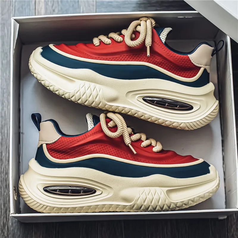 Классическая мужская обувь со скидкой новая дышащая повседневная на толстой