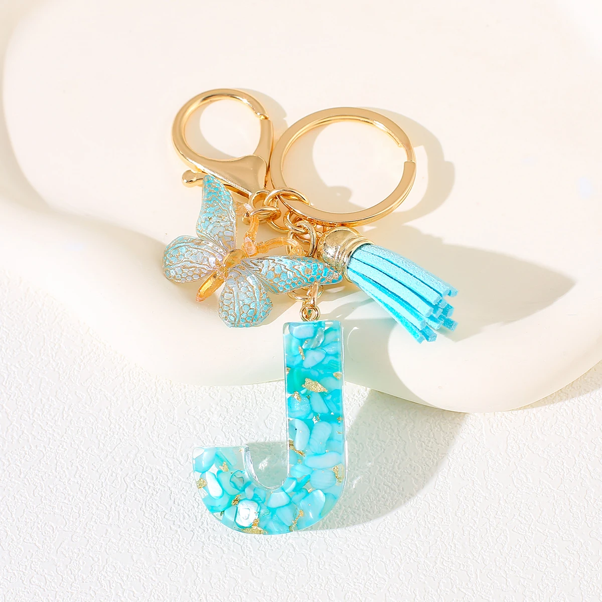 Непыльный Синий Алфавит С Буквами И Бабочкой Подвеска Бахромой Первоначальный