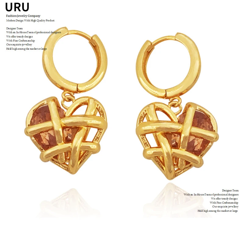 

Fashion Jewelry 2023 Trend New Elegant Temperament Irregular Heart Earrings For Women Female Gifts Simply Design Ear Accessories