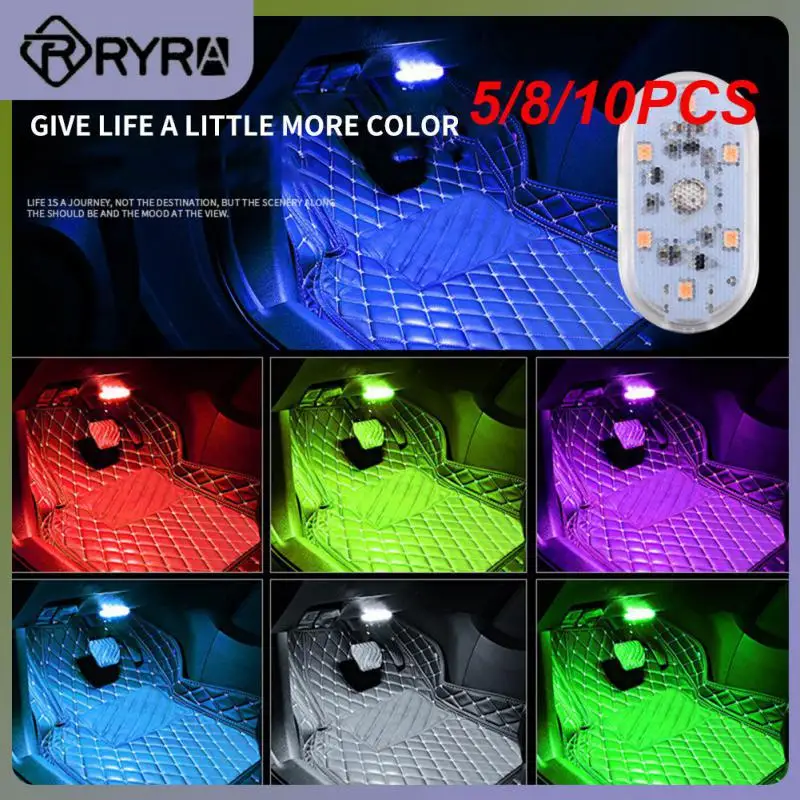 

5/8/10PCS 5v Touch Light Portable Led Usb Led Night Light Mini Universal Car Light Car Accessories