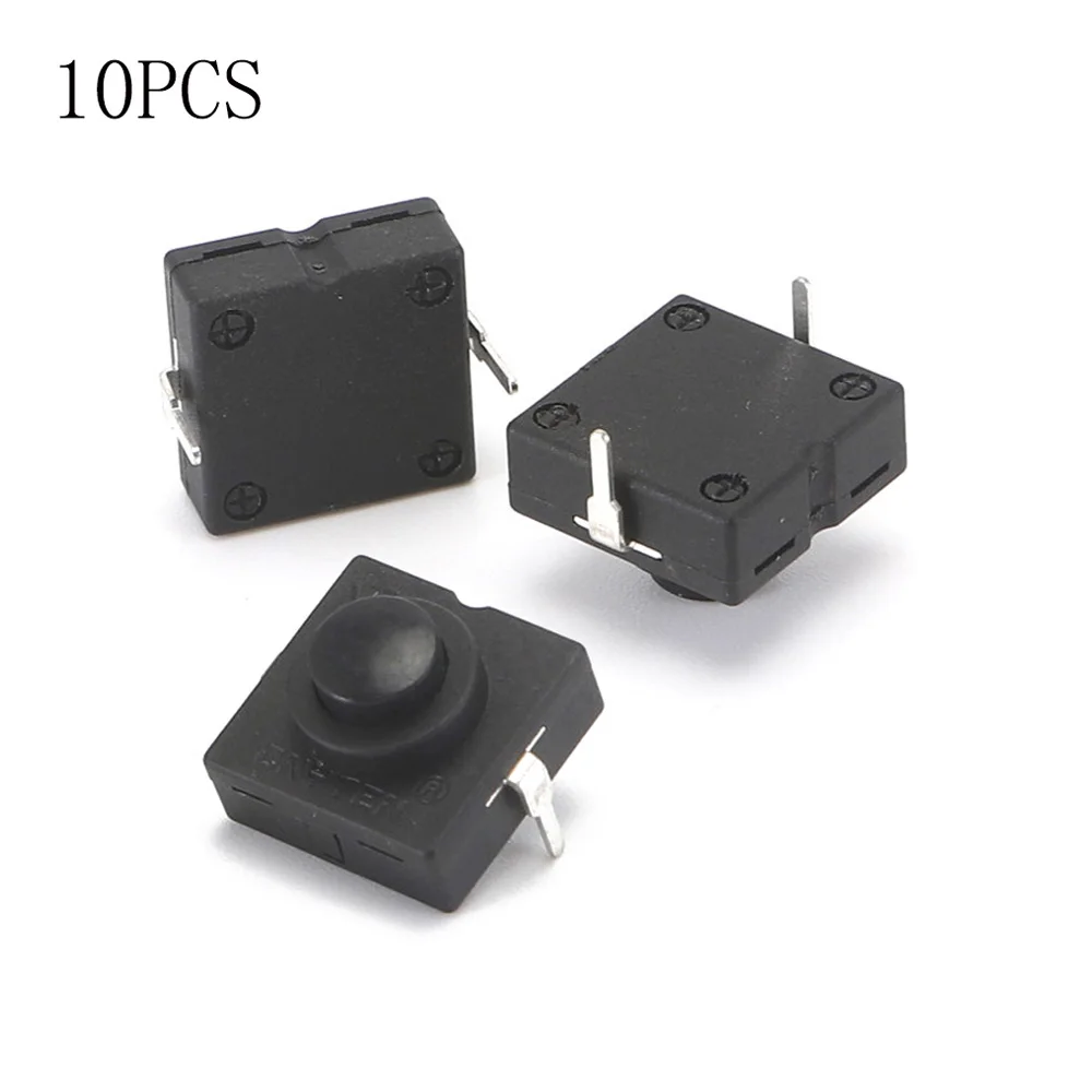 

10PCS 12*12*9.4mm Flashlight Button Switch 1A 30V CB1212-112D 2Pin Ultra-Thin Middle of the Feet Diagonal Self-locking Switch