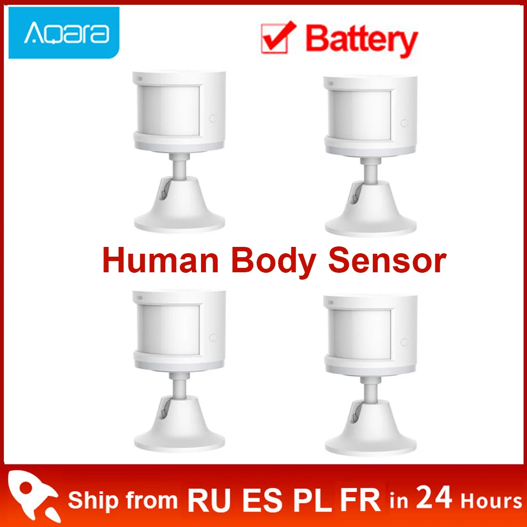 

Датчик движения Xiaomi Aqara, ZigBee версия, беспроводной, Wi-Fi, с держателем, для Apple homekit/Mijia APP, 1-4 шт.
