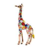 cindy xiang enamel giraffe brooches for women cute animal pin fashion jewelry gold color gift for kids exquisite broches