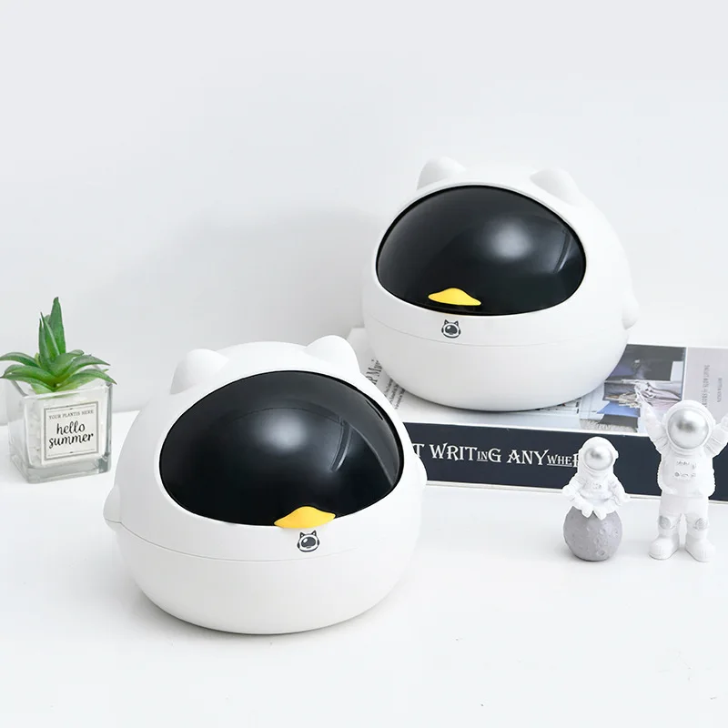 

Desktop Office Paper Basket Mini Personalized Cat Trash Basket Dormitory Bedroom Garbage Bin Household Goods Trash Can Kitchen