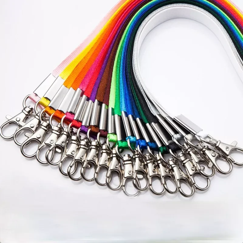 

1pc Work Card Lanyard Rope with Stainless Steel Hook Employee Name ID Tag Bus Card Cover Identity Badge Lanyard Neck Strap