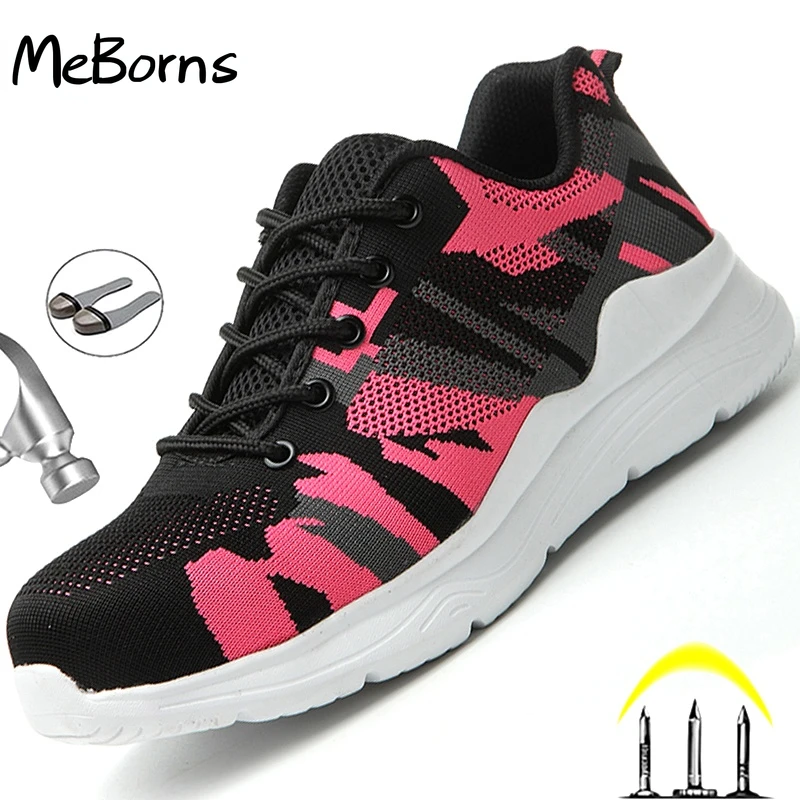 

Indestructible Safety Shoes For Women Men Work Boots Anti-puncture Work Sneakers Steel Toe Shoes Work Boots Unisex Safety Boots