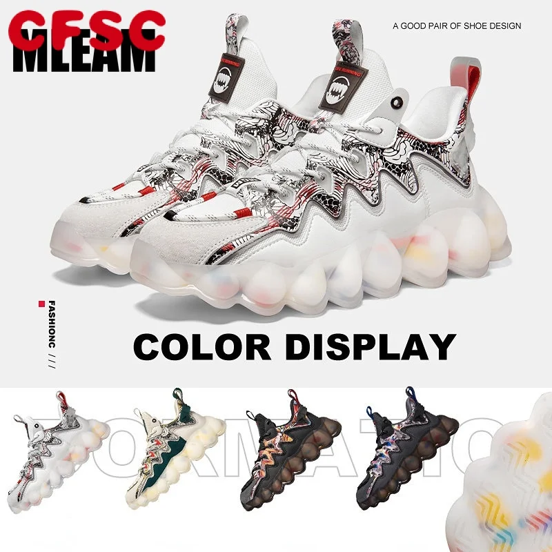 

Мужская Баскетбольная обувь, мужские Модные Нескользящие высокие ботинки на платформе, уличные спортивные дышащие кроссовки для баскетбола