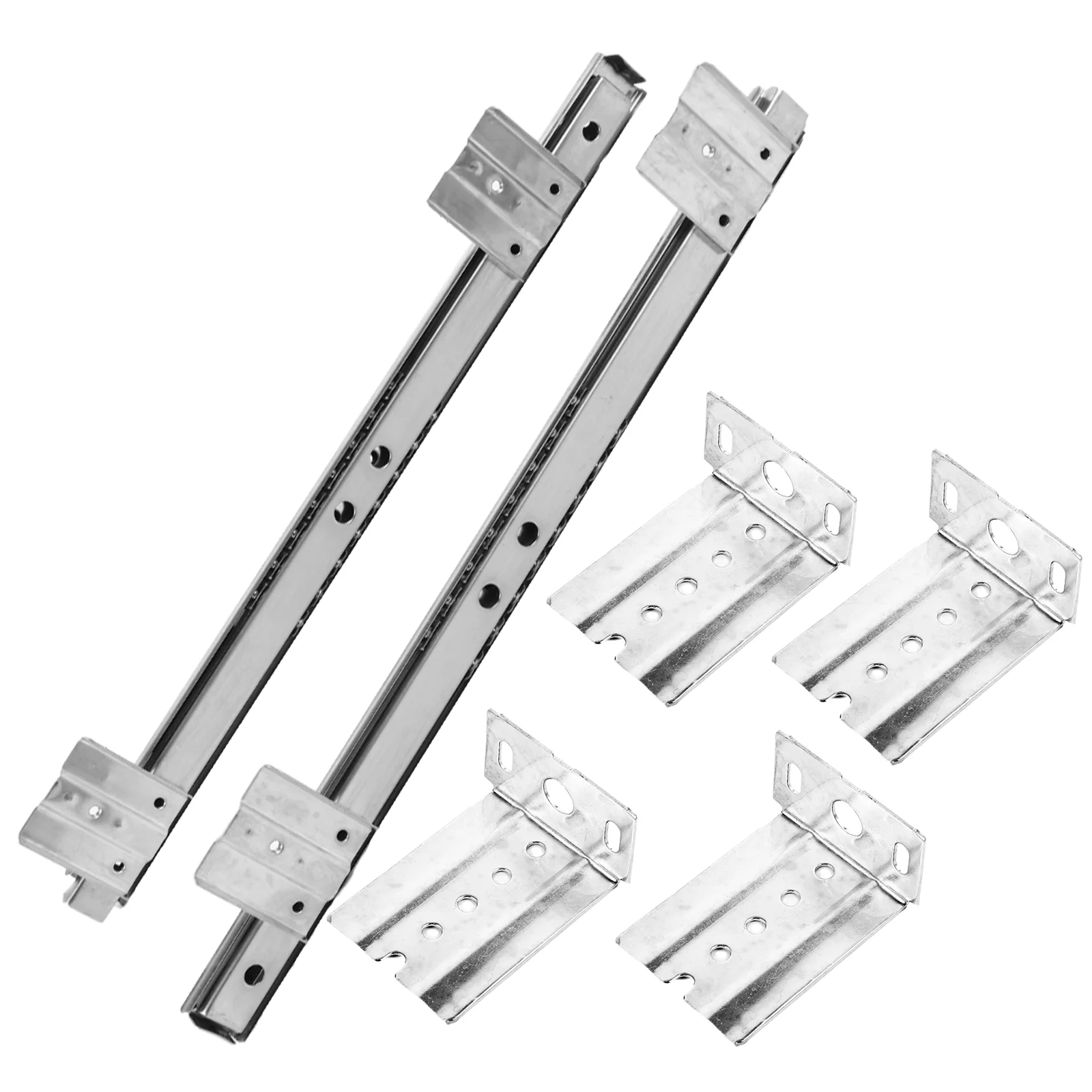 

1 Pair Keyboard Shelf Runners Adjustable Under Desk Computer Slides Track Tray