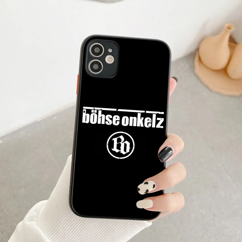 Чехол для телефона B-Bohse O-Onkelz Band IPhone 14 11 12 13 Mini Pro Max 8 7 Plus X XR XS MAX полупрозрачный