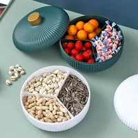 New Light Luxury Jewelry Fruit Plate Home Living Room Coffee Table Simple Candy Snack Box with Lid Dry Fruit Plate Storage Box