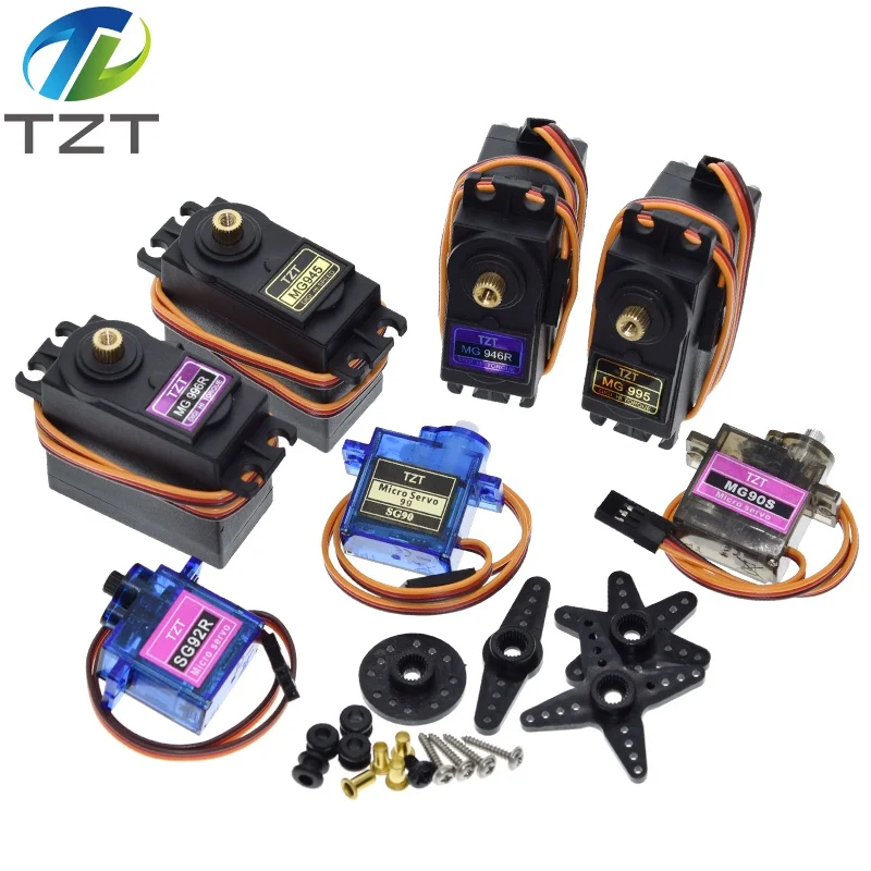 Сервоприводы TZT teng SG90 SG92R MG90S MG995 MG996