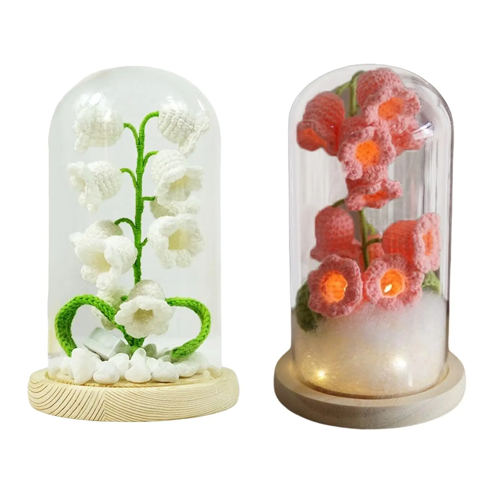 

Ручная вязка, цветок, вечное прикроватное украшение со светодиодом f/ Mom Women