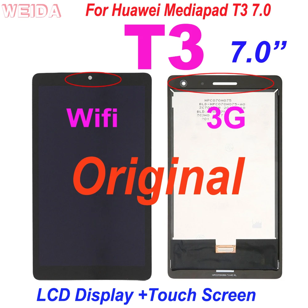 

Оригинальный ЖК-дисплей 7,0 дюйма для Huawei Mediapad T3 7,0 дюйма, 3g или Wi-Fi