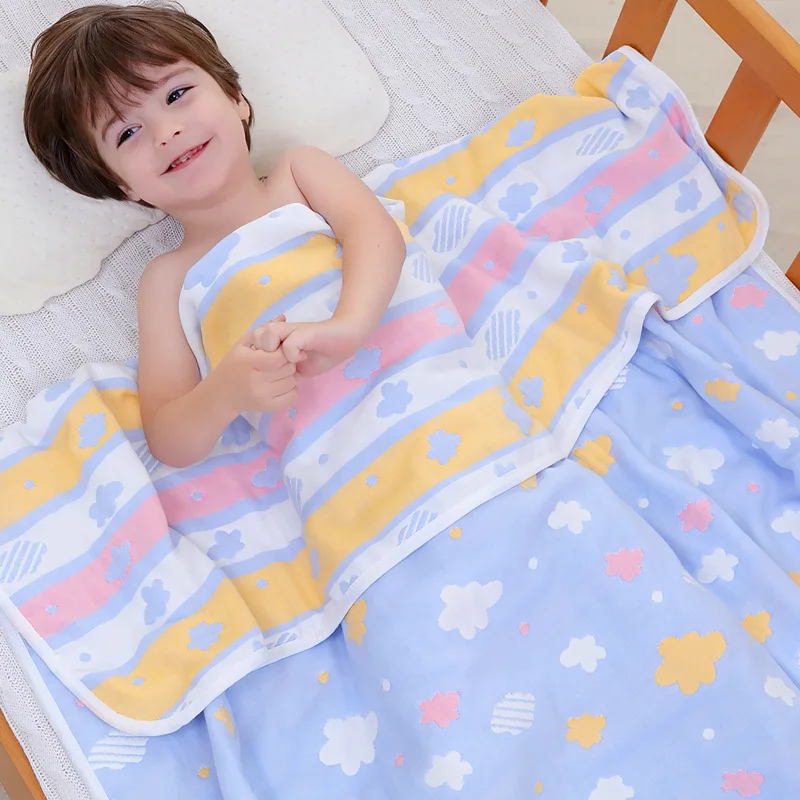 

Baby Cartoon Cotton Gauze Cover Newborn Towel Cover Blanket