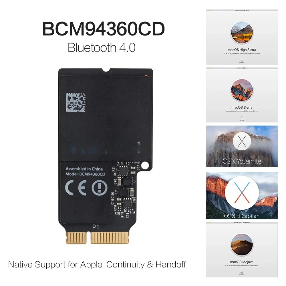 Фото Беспроводная сетевая карта Broadcom Bcm94360Cd Mini PCI-E ZZ 2026, 802.11ac, 1300 Мбит/с, Wi-Fi, Bluetooth 4.0, WLAN-адаптер №4