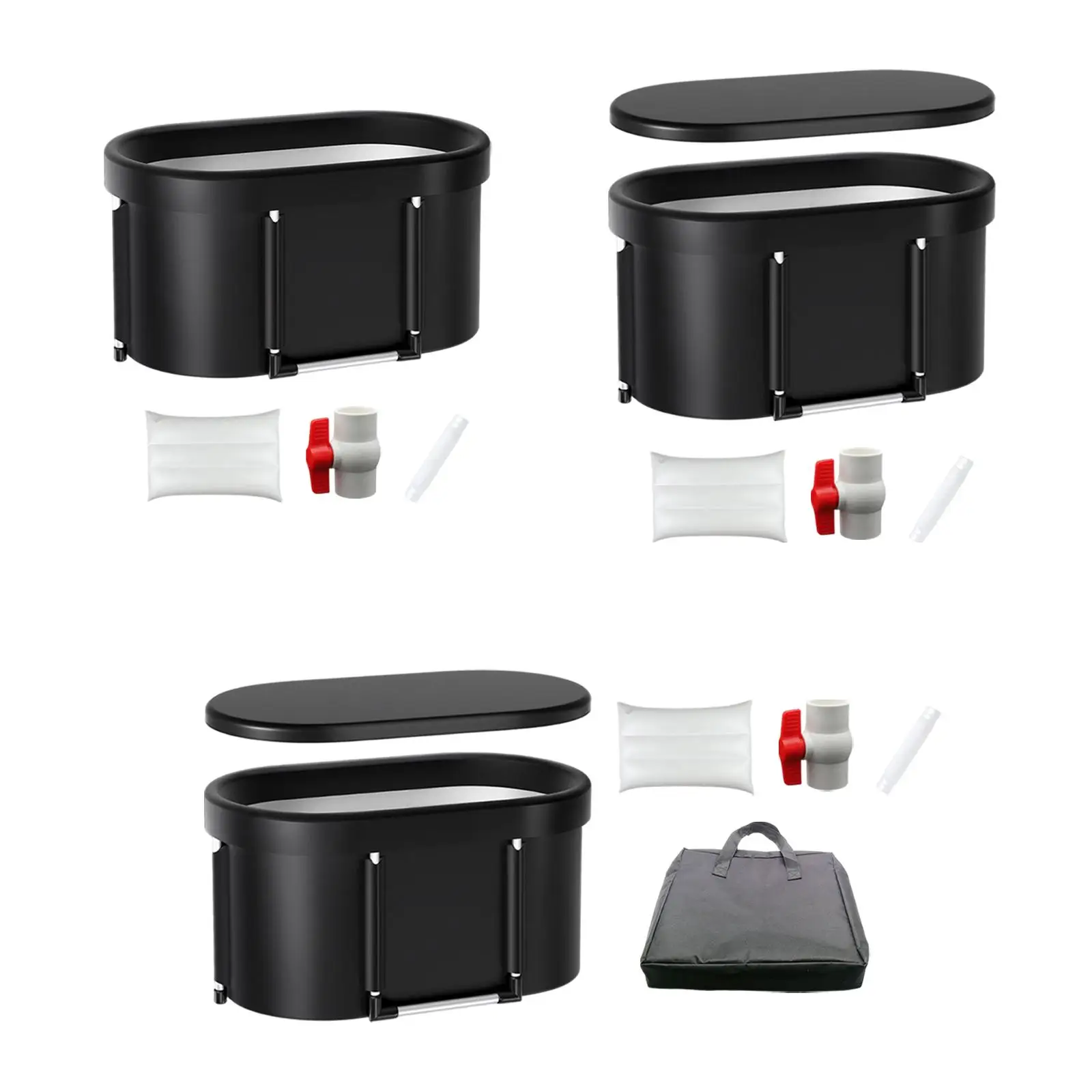 Ванна для льда Складная душа большая ванна купания портативная спортсменов