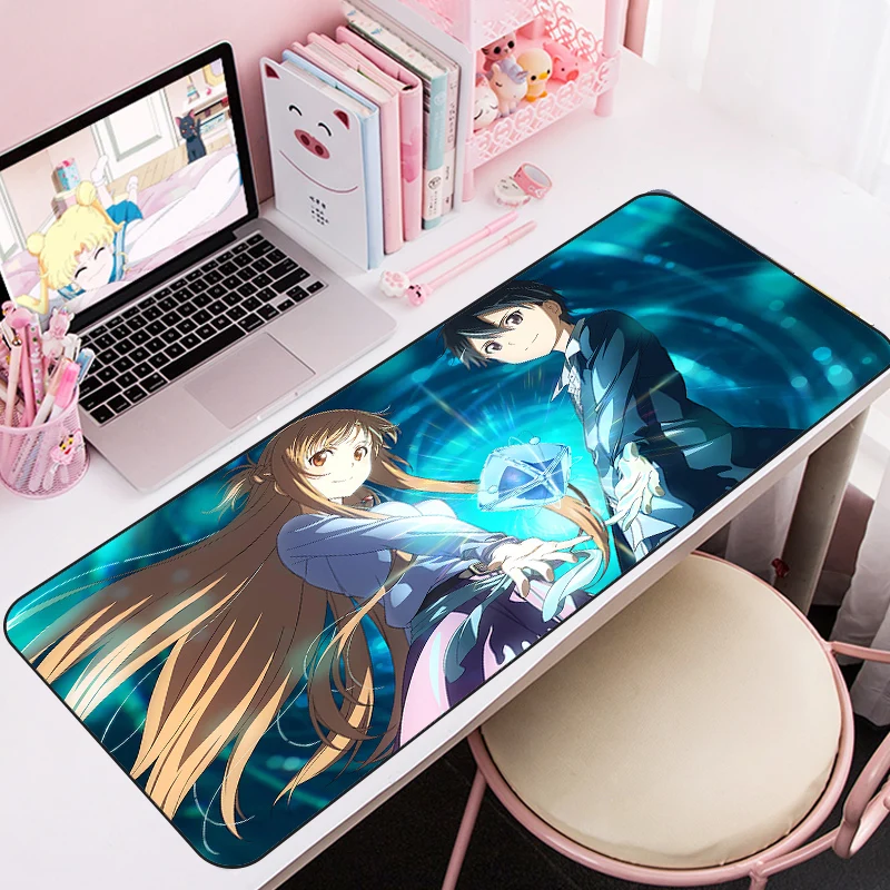 

MRGLZY Anime Big Mouse Pad Desktop Keyboard Computer Work Pad Gamer Notepad Computer Desk Accessories Game Table Carpet