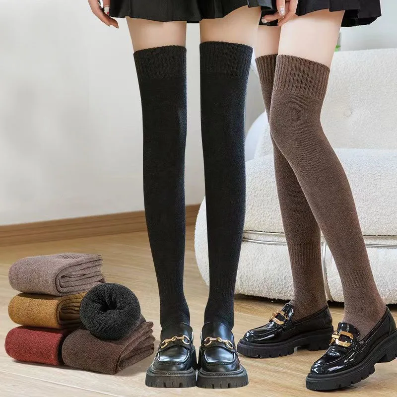 

Популярные женские махровые носки до колена на осень и зиму японская версия JK высокие носки до щиколотки утепленные теплые носки