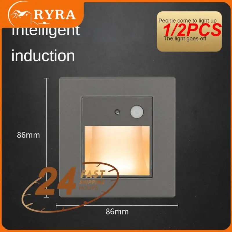 

Настенные светильники с датчиком, Встраиваемый светодиодный светильник для лестницы, фойе, лестницы, коридора, балкона, декор для комнаты, 1/2 шт.