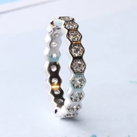 925 sterling silver female sweet circle ring finger light white zircon elegant wedding ring for women girl fashion jewelry
