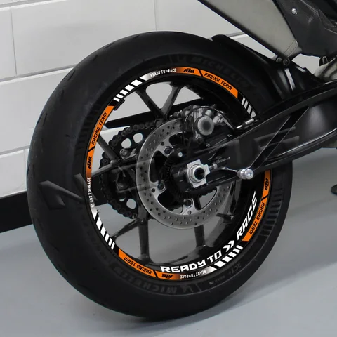 Для KTM Duke 390/690/790/890/1290 полосатая наклейка на обод колеса мотоцикла Светоотражающая 17-дюймовая лента водонепроницаемые аксессуары