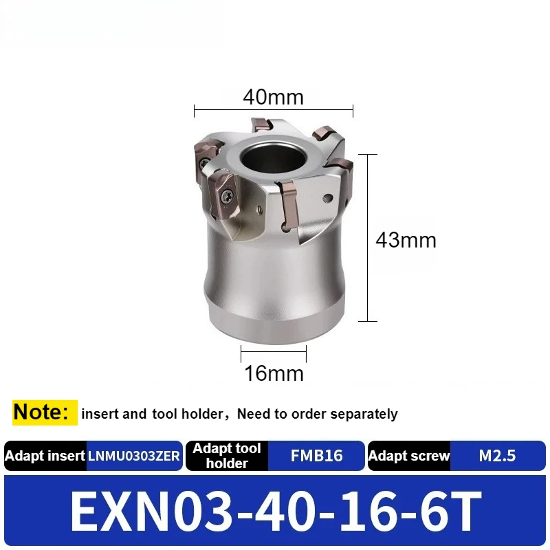Режущая головка EXN EXN03R, пластины LNMU0303 LNMU0303ZER, держатель инструмента BT Bt40 FMB FMB22 Fmb27 Fmb32, кронштейн Exn03, цанговый патрон. (art.: 3920dcd35671d) - 3920dcd35671d