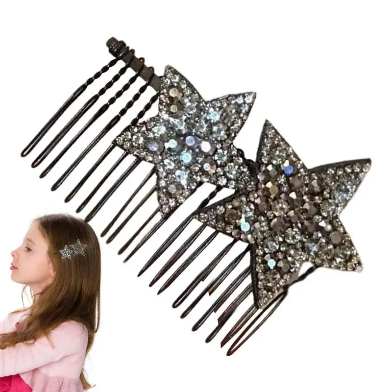 

Невидимые заколки для волос со звездами, модные гребни в форме звезд, свадебные заколки для волос со звездами, гребни для волос, женские аксессуары для волос со звездами, волосы