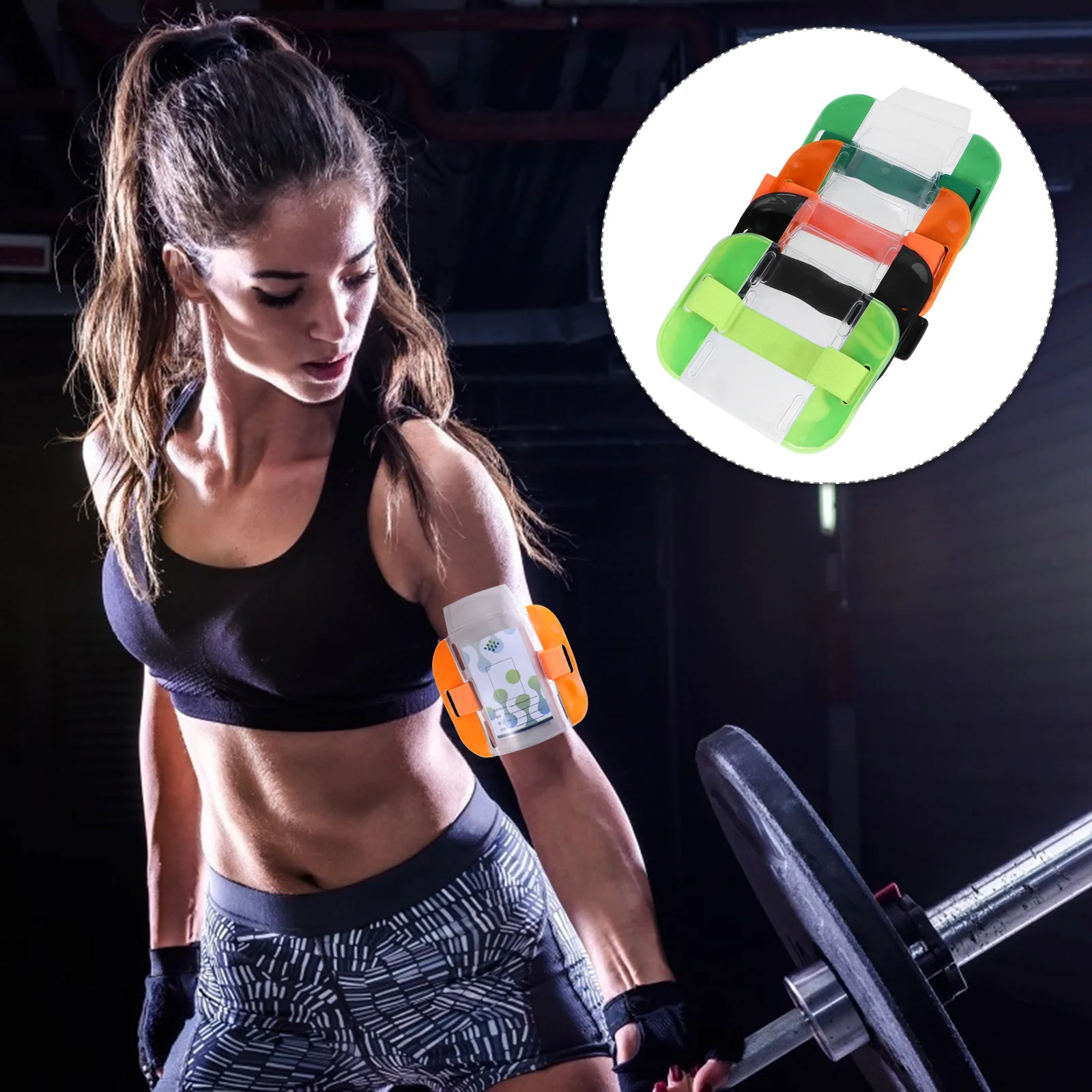 

4pcs Arm Badge Holder Armband ID Cards Holder Badge Protective Cover for Worker