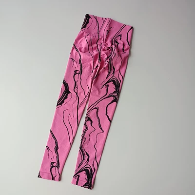 Women High Waist Seamless Tie Dye Yoga Pants for Women Outdoor Nude Tight Fitness Pants Honey Peach Hip Quick Dried Sports Pants