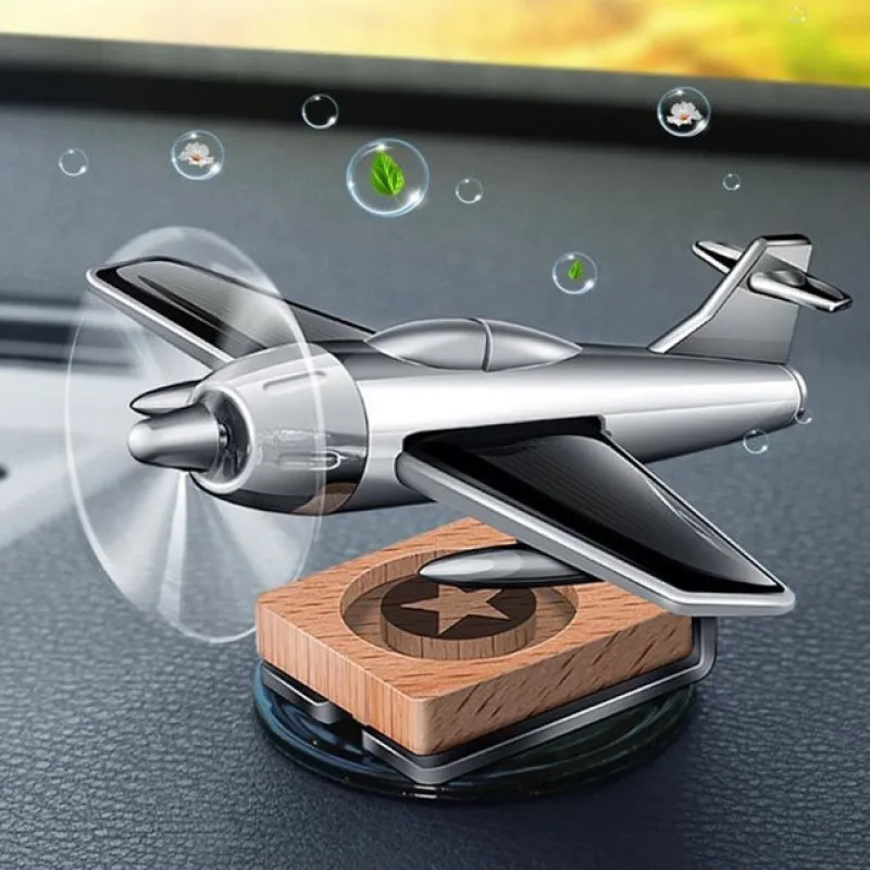 Lovely Aroma Diffuser Cool Appearance Dashboard Decoration Solar Powered Airplane Model Aromatherapy Diffuser for Automobile