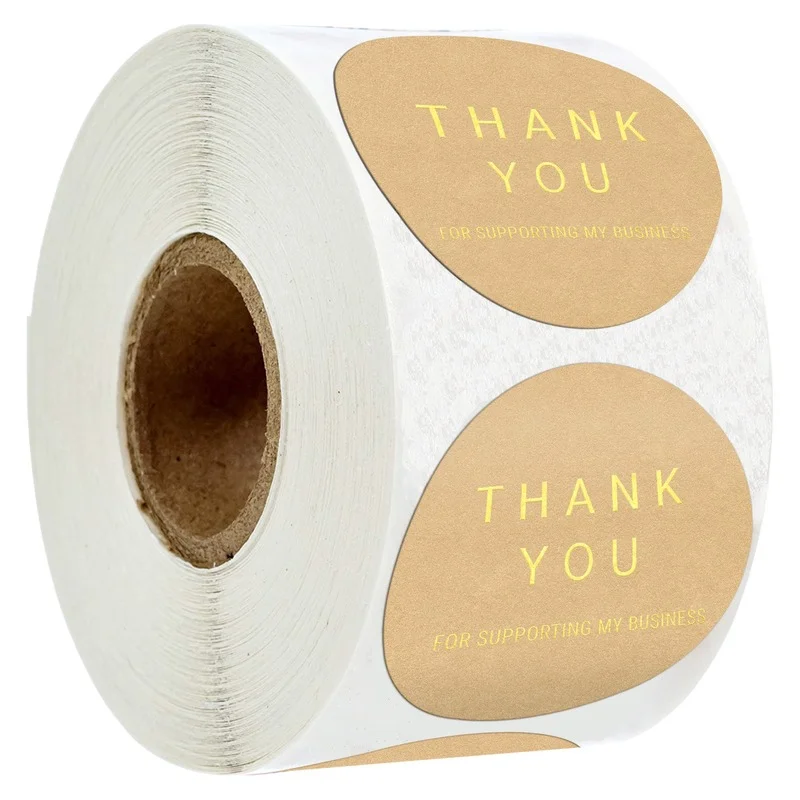 

50-500pcs Bronzing Thank You Baking Sticker Label Wrapping Handcraft Decoration Stylish Needs for Gift Wrapping Notes Letters