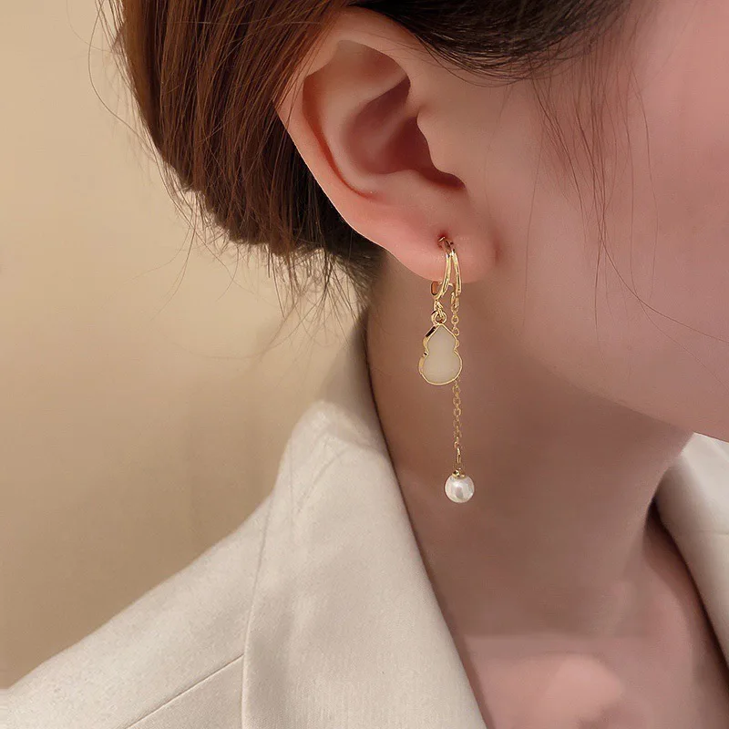 

Womens Earrings Korean Fashion Accessories Womens Fringe Long Earrings Flowers Star Asymmetric Earrings Womens Luxury Jewelry