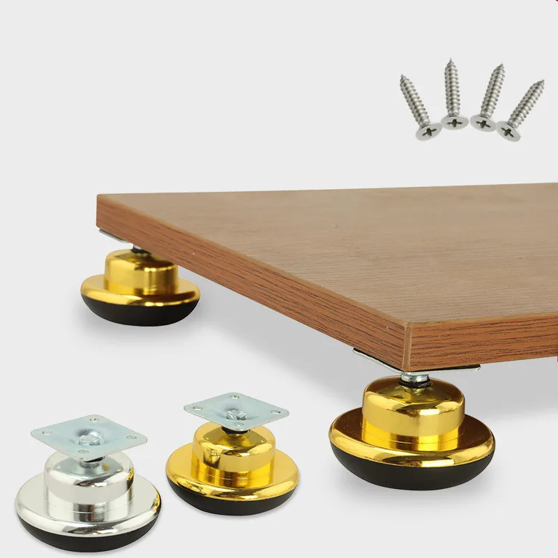 

4pcs Gold Furniture Legs support Foot 100KG Heavy Duty Sofa Bed riser Cabinet Table Chair Replacement Feet Furniture Hardware