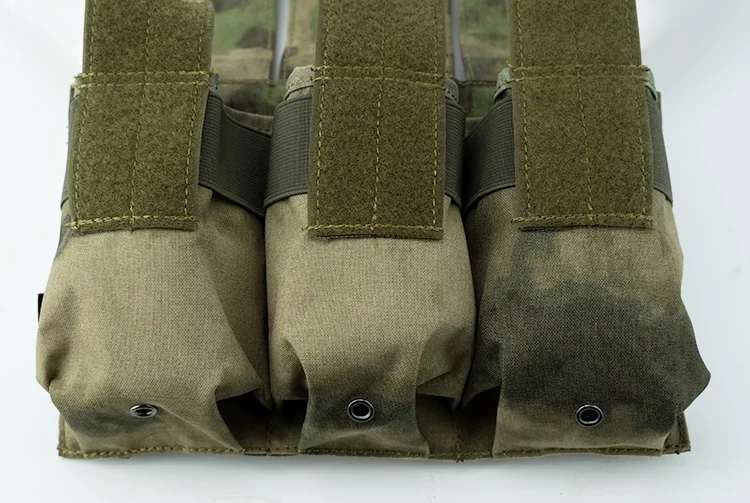 Molle Pendant Dsign, Tactical Vest, Miscellaneous Items Three Linked Bags Magazine Storage Bag Green Virtual Camouflage TC0035